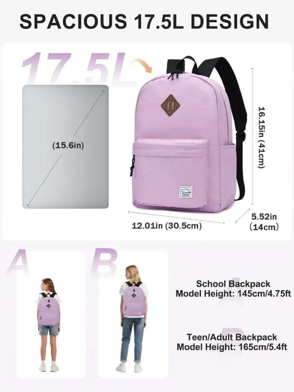 Stylish Orchid Medium Daypack Backpack | Lightweight, Durable, Perfect for